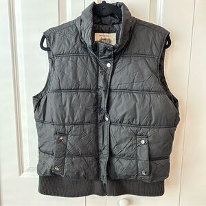 Vintage Route 66 Black puffer vest with‎ pockets